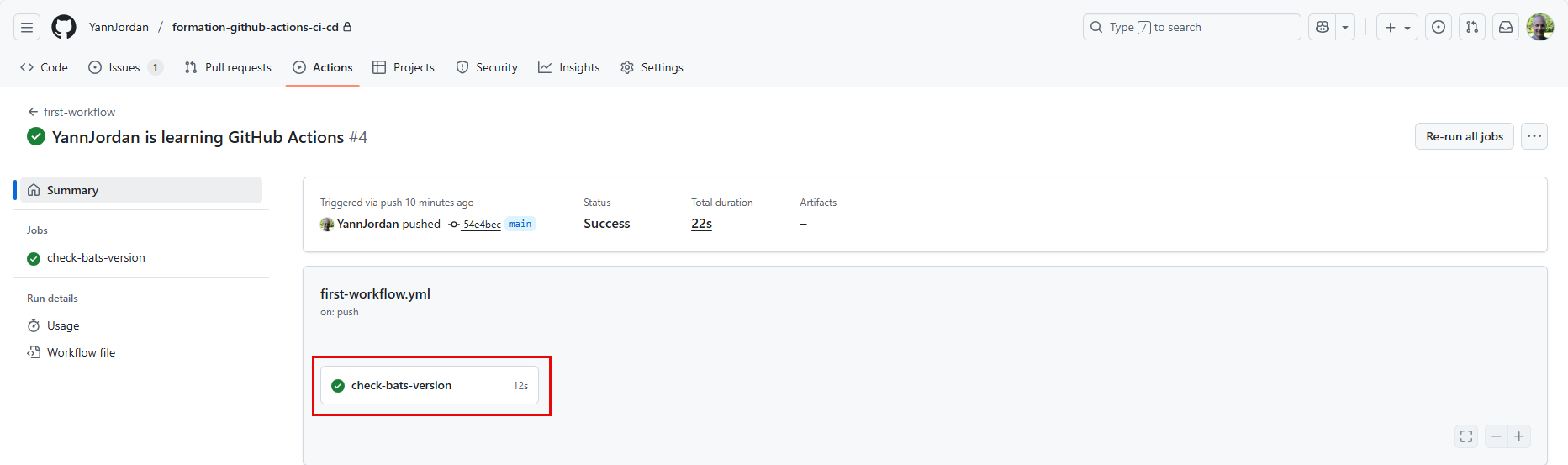 Afficher les détails d'un workflow