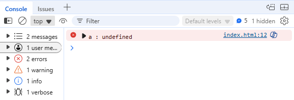 La variable n'est pas définie